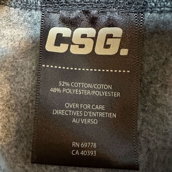 CSG Hoodie Sweatshirt Gray Men size 2XL - Picture 11 of 14